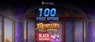 Lion Slots Casino - Exclusive 100 No Deposit FS Bonus Code on Merlins Mystical Multipliers