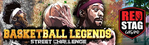 Red Stag Casino - $5 Free Chip on Basketball Legends + 500% Deposit Bonus up to $1,000