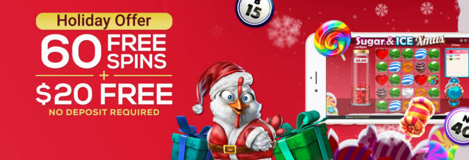 BingoSpirit - Exclusive 60 No Deposit FS on Sugar and Ice Xmas + $20 Bingo Bonus + 500% Welcome Bonus