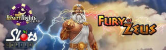 Desert Nights Casino - $15 Free Chip on Fury of Zeus + 400% Welcome Bonus