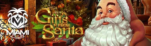 Miami Club Casino - $10 Free Chip on Gifts from Santa + 400% Welcome Bonus