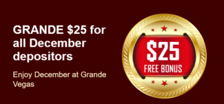 Grande Vegas Casino - $25 Free Chip No Deposit Bonus Code December 2021
