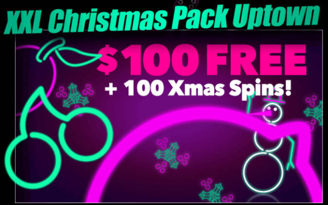 Uptown Aces Casino - 200% Deposit Bonus Code + $100 Free Chip + 100 Xmas Spins December 2021