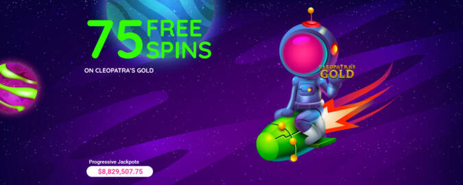 Sloto Stars Casino - Exclusive 75 No Deposit FS Bonus Code on Cleopatras Gold