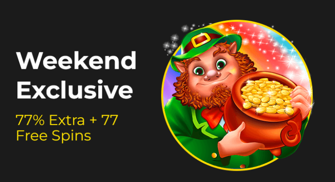Slotastic Casino - 77% Weekend Bonus up to $375 + 77 Free Spins on Lucky 6