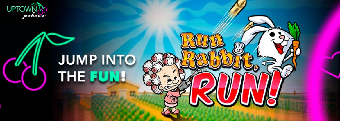 Uptown Pokies - 30 No Deposit Free Spins on Run Rabbit, Run + 300% Bonus + 30 FS