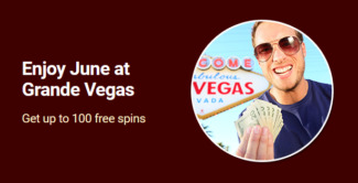 Grande Vegas Casino - 150% Deposit Bonus + 50 FS on Sweet 16 June 2022