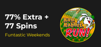 Slotastic Casino - 77% Weekend Bonus up to $375 + 77 Free Spins on Run Rabbit, Run