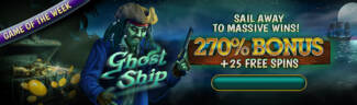 270% No Max Bonus Code + 25 FS on Ghost Ship @ 4 SpinLogic Gaming Casinos