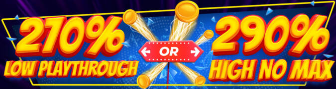 Fab Spins Casino - 270% Low Playthrough or 290% No Max Bonus