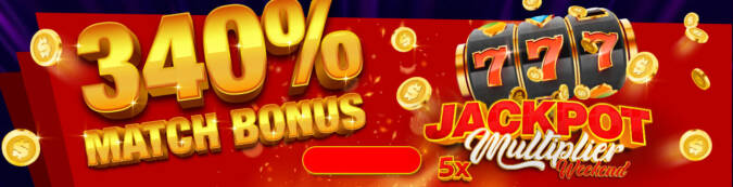 Spin Oasis Casino - 340% Deposit Bonus + 5x Jackpot Multiplier (this weekend only)