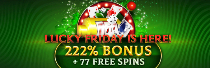 222% No Max Bonus Code + 77 Free Spins @ 11 SpinLogic Gaming Casinos