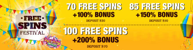 Spin Oasis Casino - 200% Deposit Bonus + 100 Free Spins (this weekend only)
