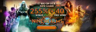 Grand Fortune Casino - 255% Deposit Bonus + 40 Free Spins on Nine Realms