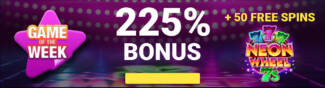 Spin Oasis Casino - 235% Deposit Bonus + 50 Free Spins on Neon Wheel 7s