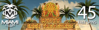 Miami Club Casino - 45 No Deposit FS on Mayan Lost Treasures + 100% Bonus + 30 FS on Cool Bananas