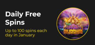 Slotastic Casino - up to 100 daily Free Spins on Fortunate Buddha January 2023