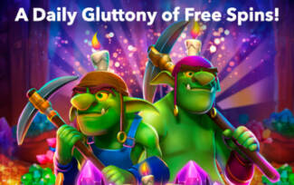 Uptown Aces Casino - 100 Daily Free Spins Bonus Code on Goblins: Gluttony of Gems