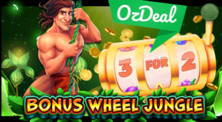 Ozwin Casino - 225 Free Spins on Bonus Wheel Jungle April 2023