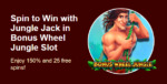 Grande Vegas Casino - 150% Deposit Bonus + 25 FS on Bonus Wheel Jungle May 2023