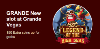 Grande Vegas Casino - 150% Deposit Bonus + 50 FS on Legend of the High Seas