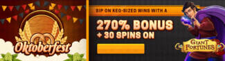 270% No Max Bonus Code + 30 FS on Giant Fortunes @ 11 SpinLogic Gaming Casinos