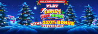 Grand Fortune Casino - 220% No Max Bonus Code + 70 Free Spins on Santas Reel Wheel