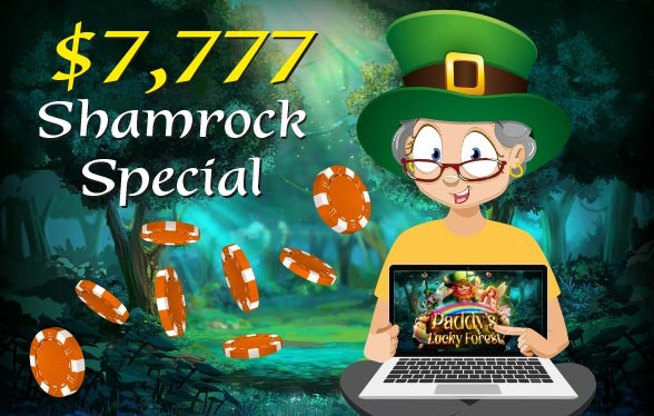 Jackpot Capital Casino - Shamrock Special $7,777 Freeroll Tournament March 2024