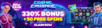 Heaps O Wins Casino - 330% Deposit Bonus + 50 Free Spins on Cosmic Crusade