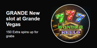 Grande Vegas Casino - 150% Bonus up to $300 and 50 Free Spins on Wonder Reels