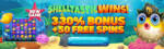 Heaps O Wins Casino - 20 No Deposit Free Spins on Shelltastic Wins + 330% Bonus + 50 FS