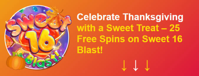 Grande Vegas Casino - 150% Deposit Bonus + 25 FS on Sweet 16 Blast!
