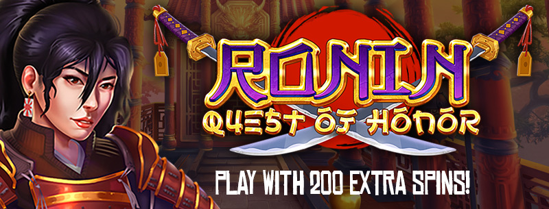 SlotsRoom Casino - 350% Deposit Bonus + 200 Free Spins on Ronin Quest of Honor