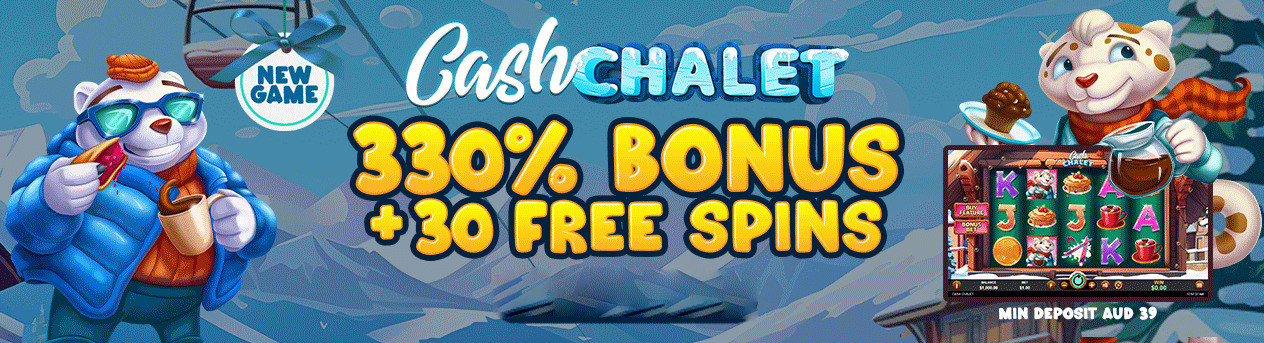 A Big Candy Casino - 15 No Deposit FS on Cash Chalet + 330% Deposit Bonus + 30 Free Spins