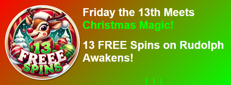 Grande Vegas Casino - 13 No Deposit FS Bonus Code on Rudolph Awakens December 2024
