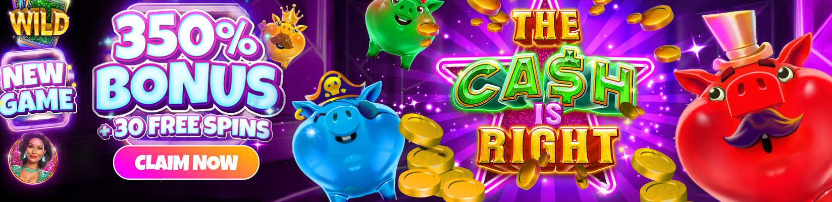 Velvet Spin Casino - 15 No Deposit FS on The Cash is Right + 350% Deposit Bonus + 30 Free Spins