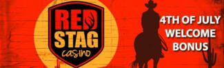 Red Stag Casino - 28 No Deposit FS on Happy 4th of July + 276% Deposit Bonus + 76 FS