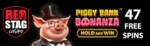 Red Stag Casino - 47 No Deposit FS on Piggy Bank Bonanza + 350% Deposit Bonus + 77 FS